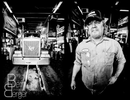 Mechanic, Truck, RMSP, Photography, Portrait, Documentary Photography, Billy Howard, Beth Berger Photography, Diptych