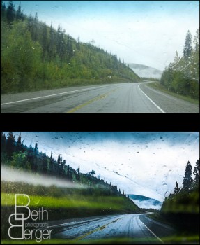 Mountain Pass, Before and After, Beth Berger Photography, Diptych, On the Road, Travel, Road Trip, Nashville, Tennessee, Photoshop, Filter, Photo Paintings