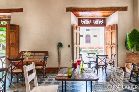 A Cafe in Granada Nicaragua with art you can eat.