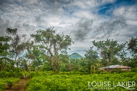 The view of Volcano Concepcion from El Porvenir farm on Ometepe Island