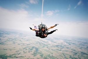 Skydiving over Cushing