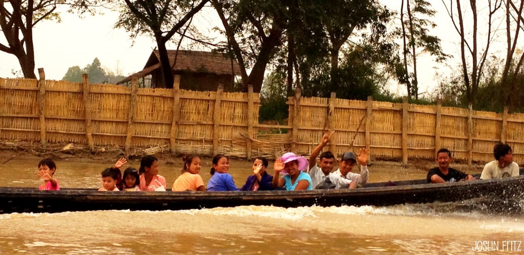 Burmese on a boat