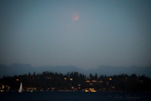 Supermoon eclipse in Seattle