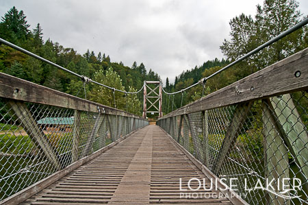 Suspension Bridge, Snoqualmie River, Tolt MacDonald Park, Washington, King County Parks, Camping, Shipping Container Cabin