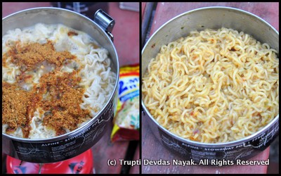 Spicy Indian Noodles Maggi Camping