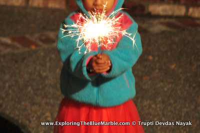 Lighting Sparklers Diwali