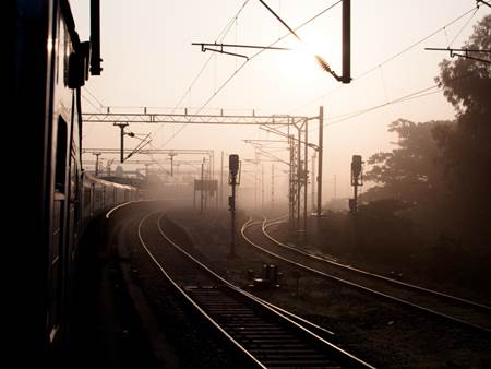 Misty Sunrise on a Morning Train to Chennai