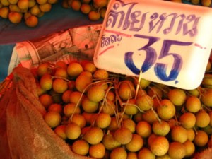 Longan, one of many lovely Thai fruits