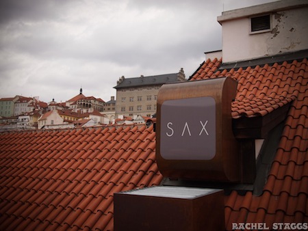 hotel sax sign from patio boutique czech republic