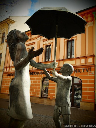 umbrella sculpture sumperk czech republic moravia