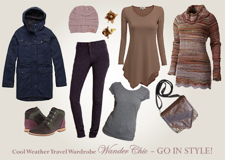 Cool weather travel wardrobe