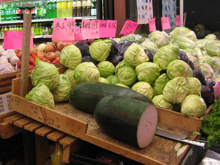 Giant winter melon in Chinatown Supermarket, Vancouver