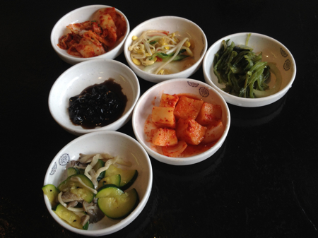 Banchan at Jong Ga Korean Restaurant, Burnaby, BC