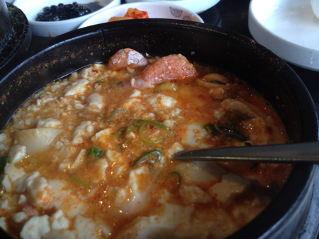 Tofu hot pot at Jong Ga Korean Restaurant, Burnaby, BC
