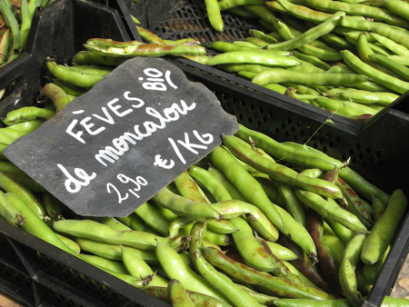 Fava beans, Saturday Market, Sarlat, France