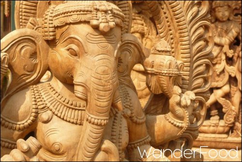 Ganesh wood statue Diwali