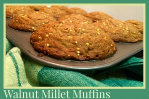 Walnut Millet Muffins
