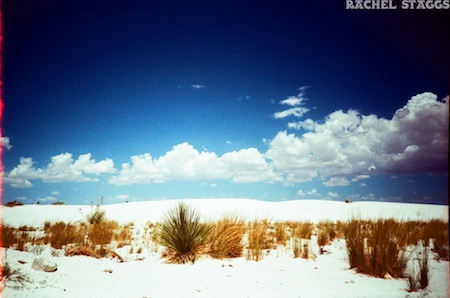 white sands national monument new mexico gypsum sand landscape on film 