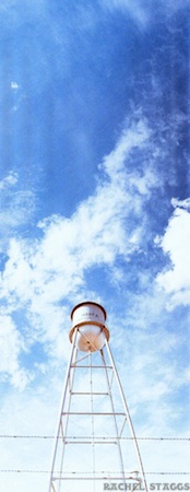 marfa water tower texas on 35mm film panoramic by rachel staggs