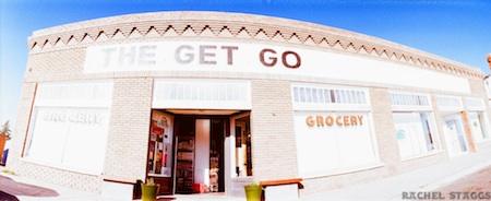 the get go marfa, texas grocery on 35mm panoramic film by rachel staggs