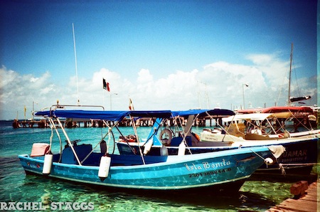 isla mujeres boat dock caribbean water