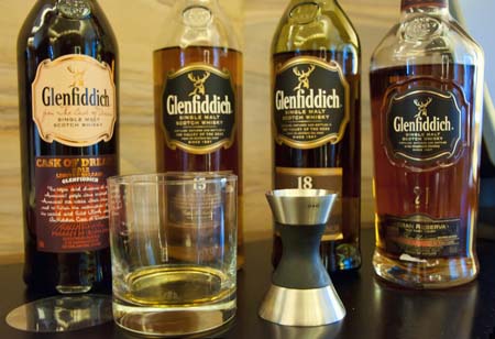 Glenfiddich Scotch Whisky offerings at Westin Kierland Scotch Library