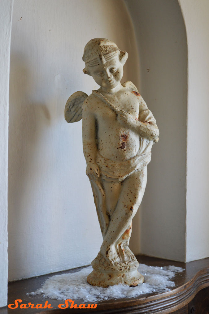 Shabby Chic Cupid Statue