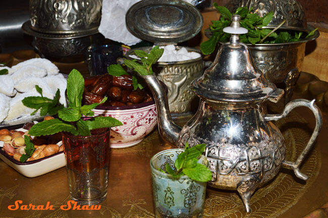 A traditional Moroccan tea pot