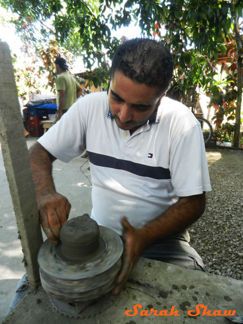 Beginning with a lump of clay in Guatil, Costa Rica