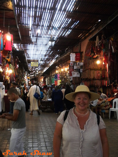 Entering the souk in Marrakesh, Morocco