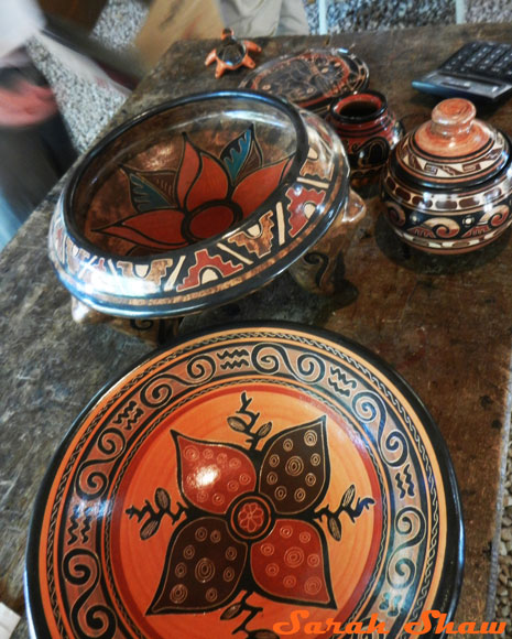 Pottery purchases in Costa Rica