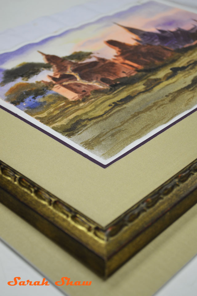 Using two mat boards to frame a painting