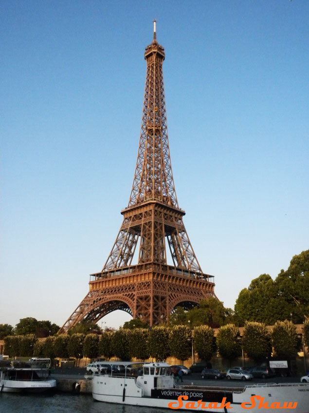 Eiffel Tower as seen from a Bateaux Mouches in Paris, France