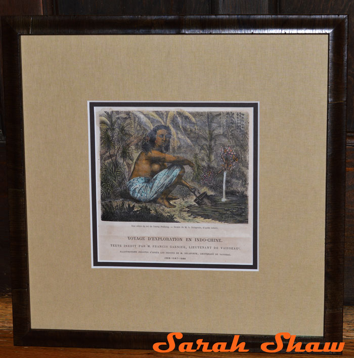 Framed Engraving from Laos by Frames Unlimited