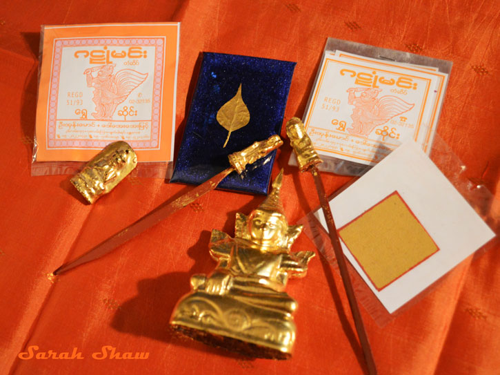 Gold Leaf souvenirs from Mandalay, Myanmar