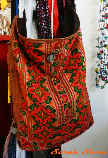 Hill tribe tote bag offered by Bagus in Tamarindo, Costa Rica