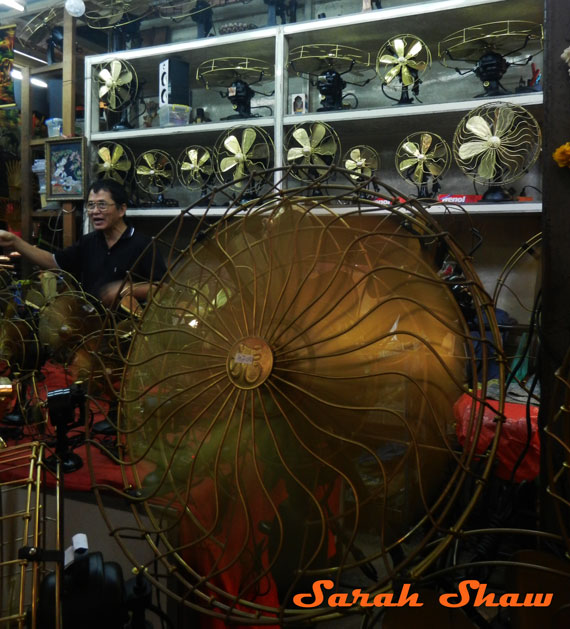 Handmade electric fans can be found at Chatuchak Weekend Market in Bangkok