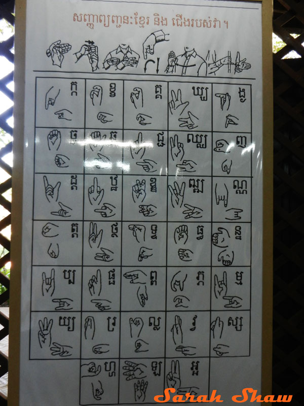 Sign Language Chart in Khmer