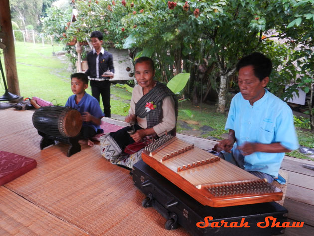 Musicians provide live music during my baci ceremony in Laos