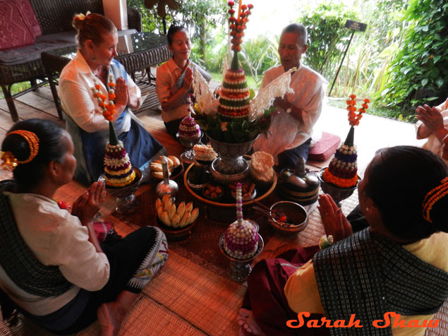 A baci ceremony is traditional event in Laos