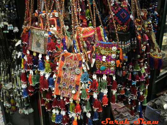 Tribal purses are found in the Grand Bazaar in Istanbul, Turkey