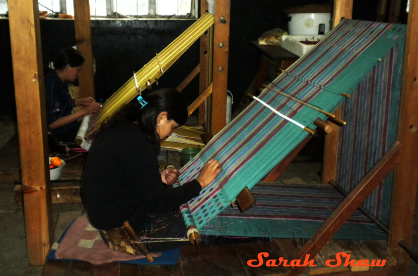 Back strap loom in Thimphu, Bhutan