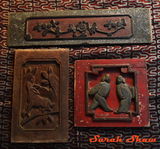 Tibetan and Chinese wooden panels