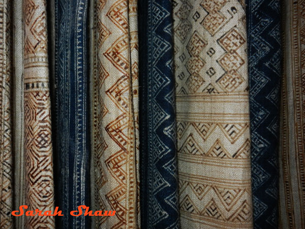 Batik panels as curtains