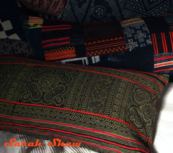 Hmong textile pillows