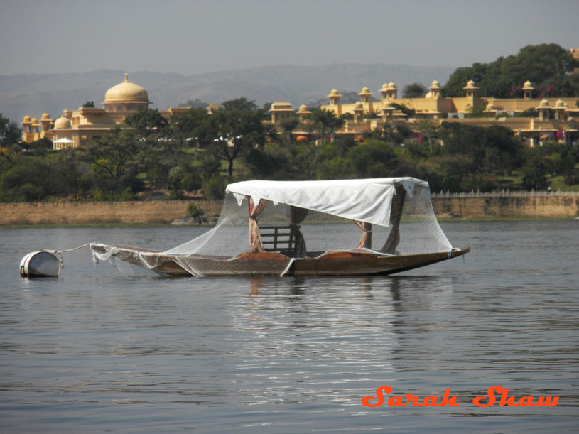 Boat on Lake Pichola