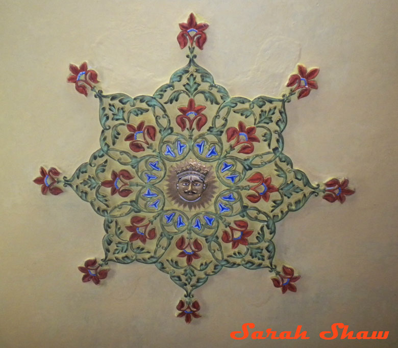 Ceiling decoration with family seal