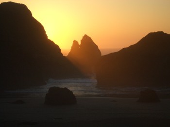 Oregon Sunset with Rocks