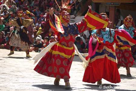 Paro Dancers in Bhutan