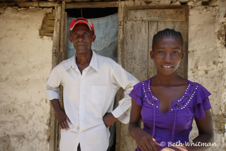Woman and Father in Haiti